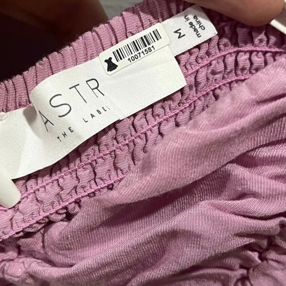 X REVOLVE Sleeveless Tie Shoulder Ruched Bustier Mini Dress Lilac Pink - M - Picture 5 of 10